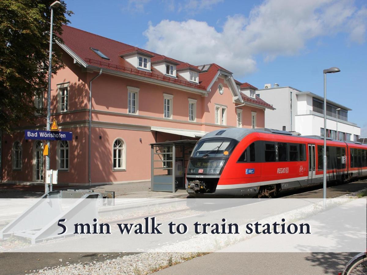 Sehr Gemuetliche Ferienwohnung In Bester Lage Mit Grossem Sonnenbalkon L Innenstadtnaehe L 1 Minute Zum Bahnhof L Kueche L Tv L Free-Wlan L Willkommen Im Hallo!-Apartment 8 Bad Wörishofen Zewnętrze zdjęcie